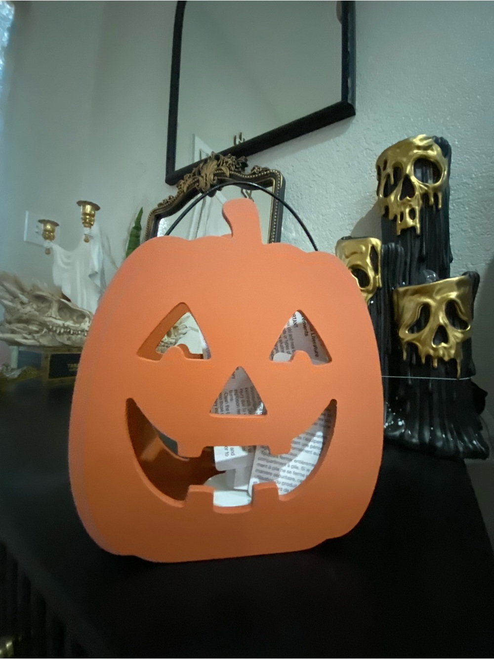 Orange Jack-O'-Lantern Halloween Decor